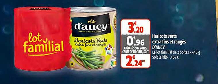 Haricots Verts Extra Fins Et Rangés D'aucy