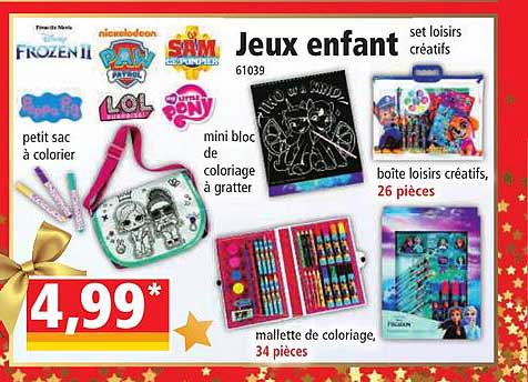 Jeux Enfant Frozen II, Paw Patrol, Sam Les Pompiers, Peppa Pig, Lol Surprise, Pony