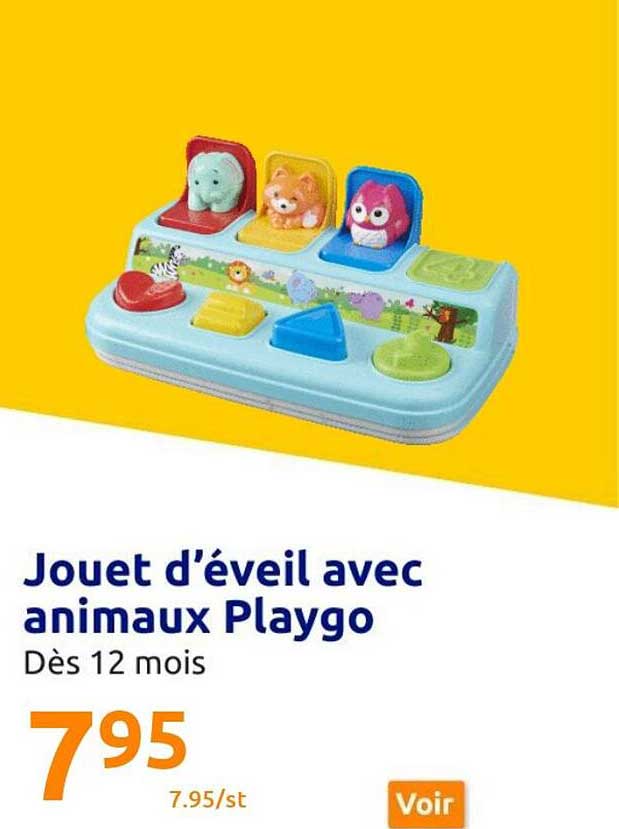 jouet d'éveil avec animaux playgo