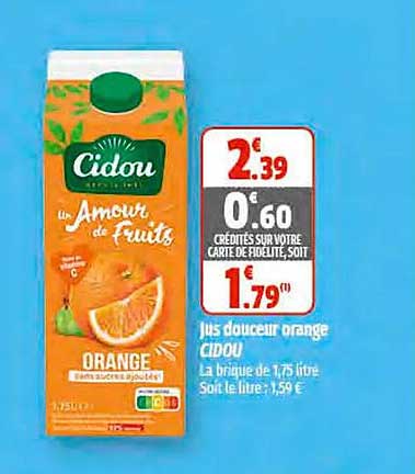 Jus Douceur Orange Cidou