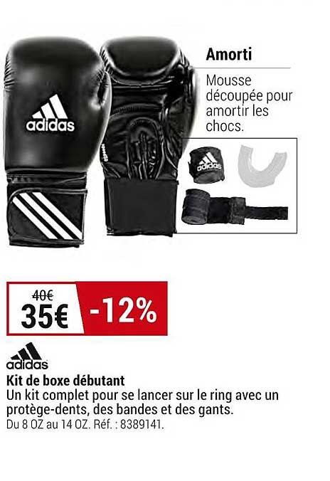 kit de boxe débutant adidas