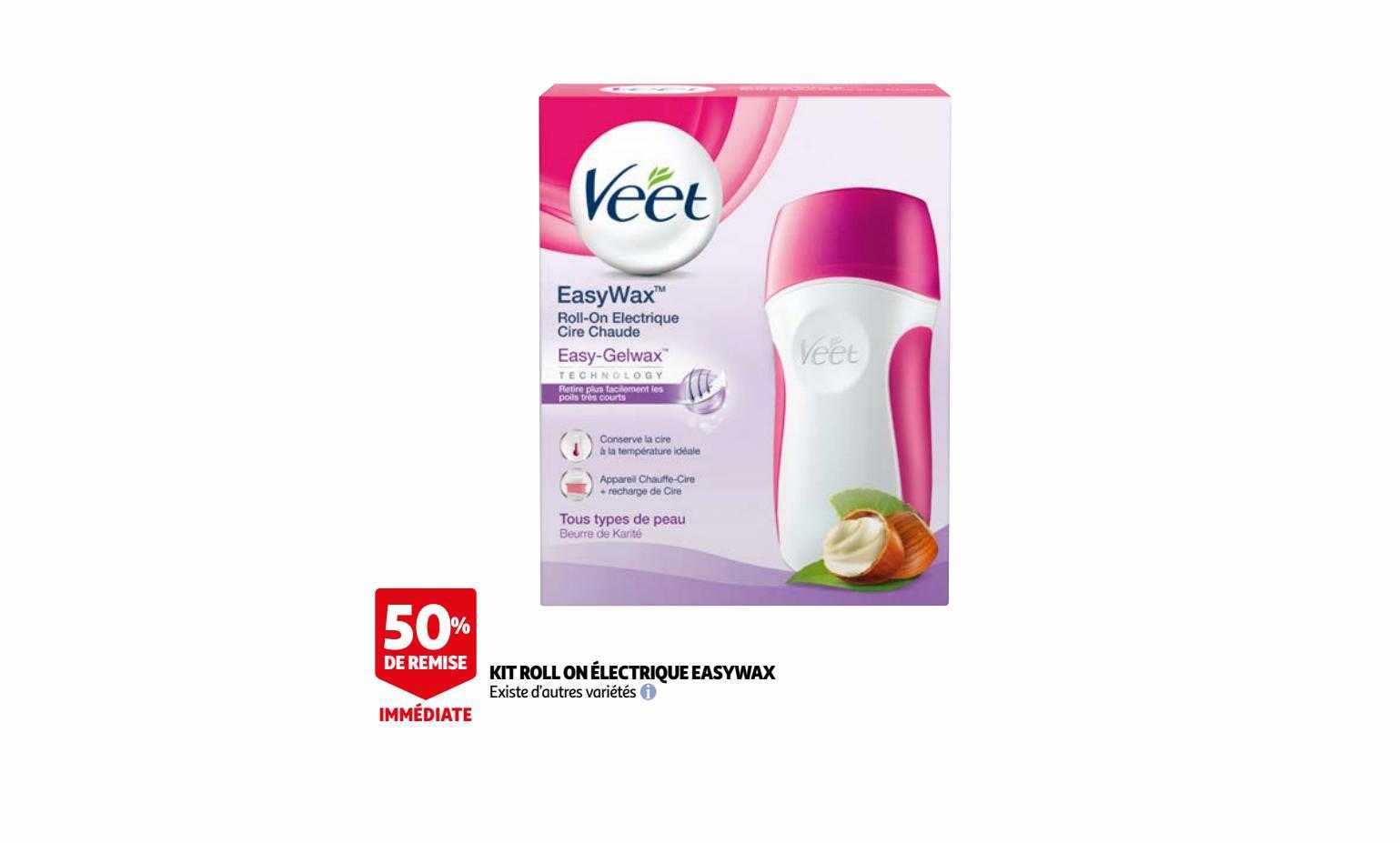 kit roll on électrique easywax veet