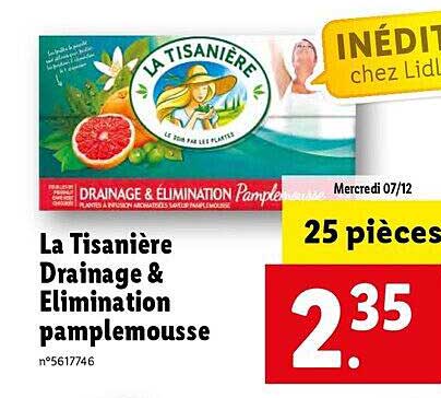 La Tisanière Drainage & élimination Pamplemousse