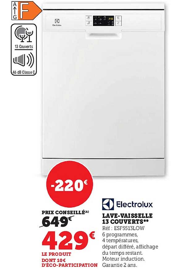 lave-vaisselle 13 couvertes electrolux