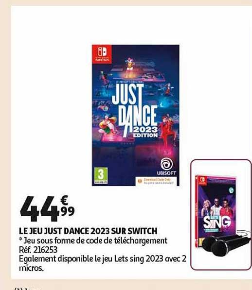 le jeu just dance 2023 sur switch