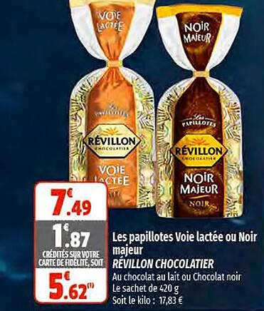 les papillotes voie lactée ou noir majeur révillon chocolatier