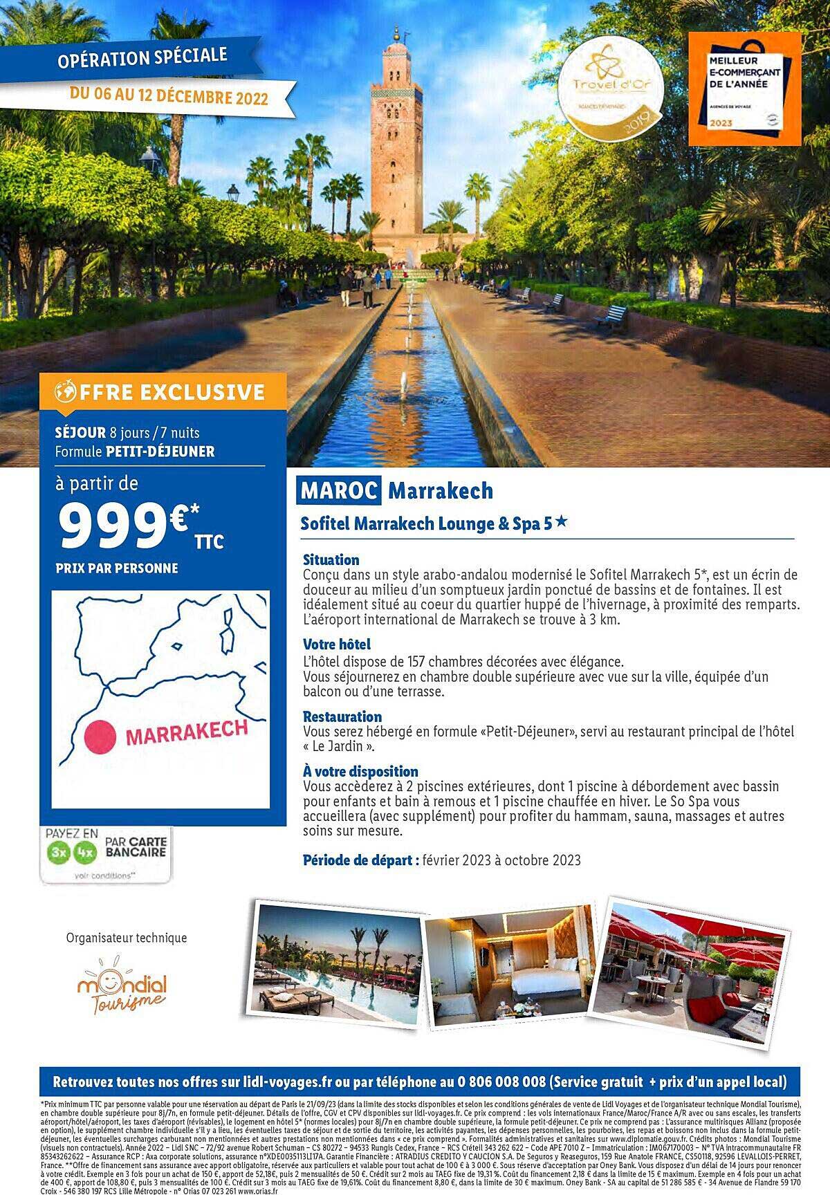 maroc marrakech : sofitel marrakech lounge & spa 5*