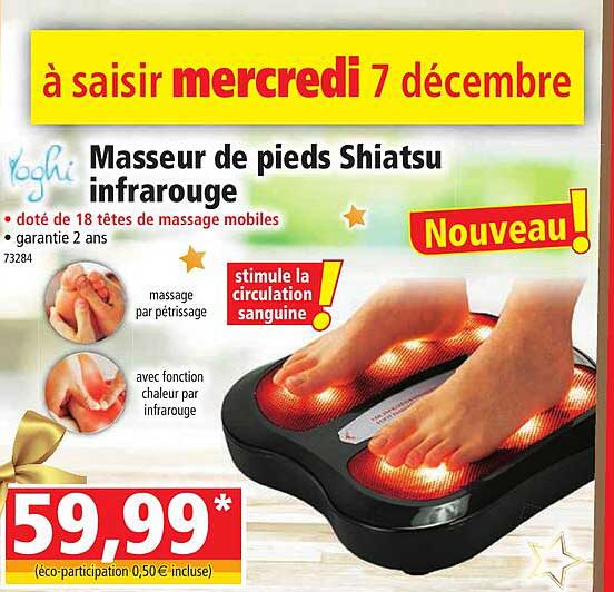 masseur de pieds shiatsu infrarouge yoghi