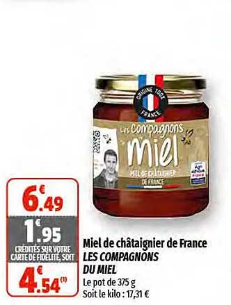 miel de châtaignier de france les compagnons du miel