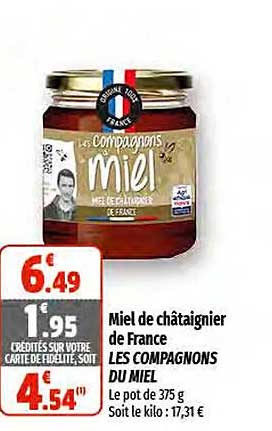 Miel De Châtaignier De France Les Compagnons Du Miel