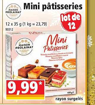 mini pâtisseries maison prolainat