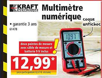 multimètre numérique kraft werkzeuge