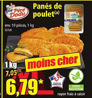 panés de poulet père dodu