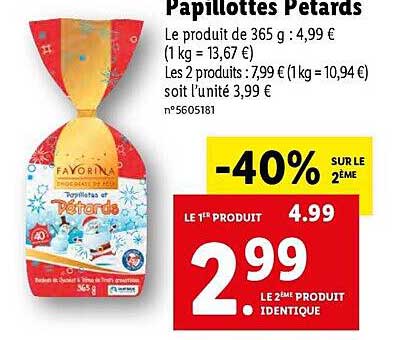 papillotes pétards favorina