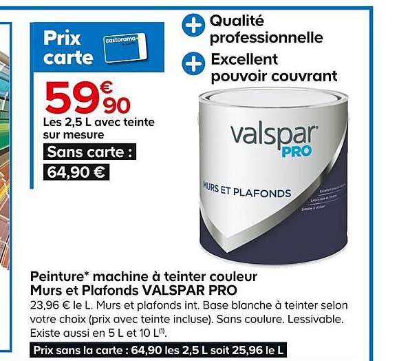 Peinture Machine à Teinter Couleur Murs Et Plafonds Valspar Pro