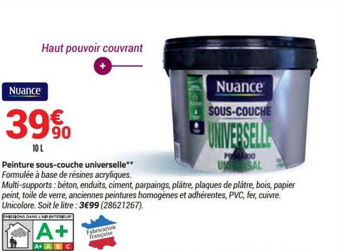 peinture sous-couche universelle nuance