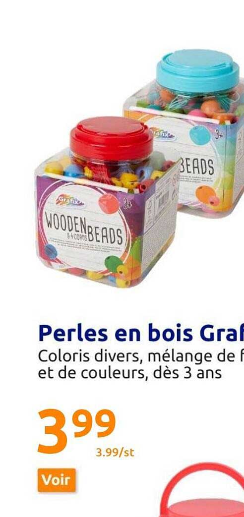 perles en bois grafix