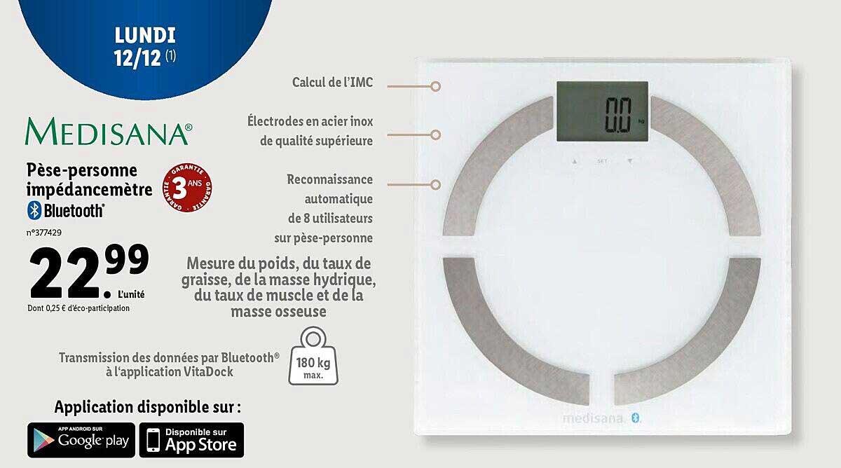 pèse-personne impédancemètre medisana
