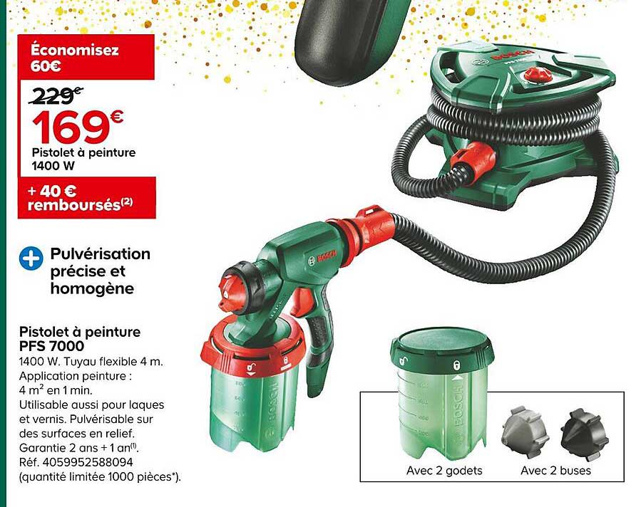Pistolet à Peinture Pfs 7000 1400 W Bosch