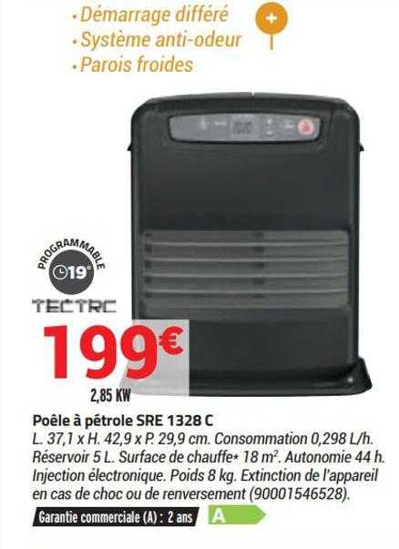 poêle à  pétrole sre 1328 c