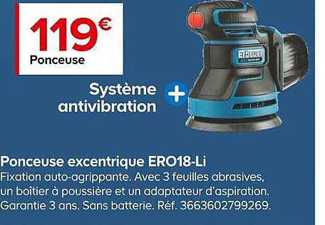 ponceuse excentrique ero18-li erbauer