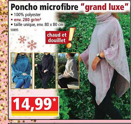 Poncho Microfibre "grand Luxe"
