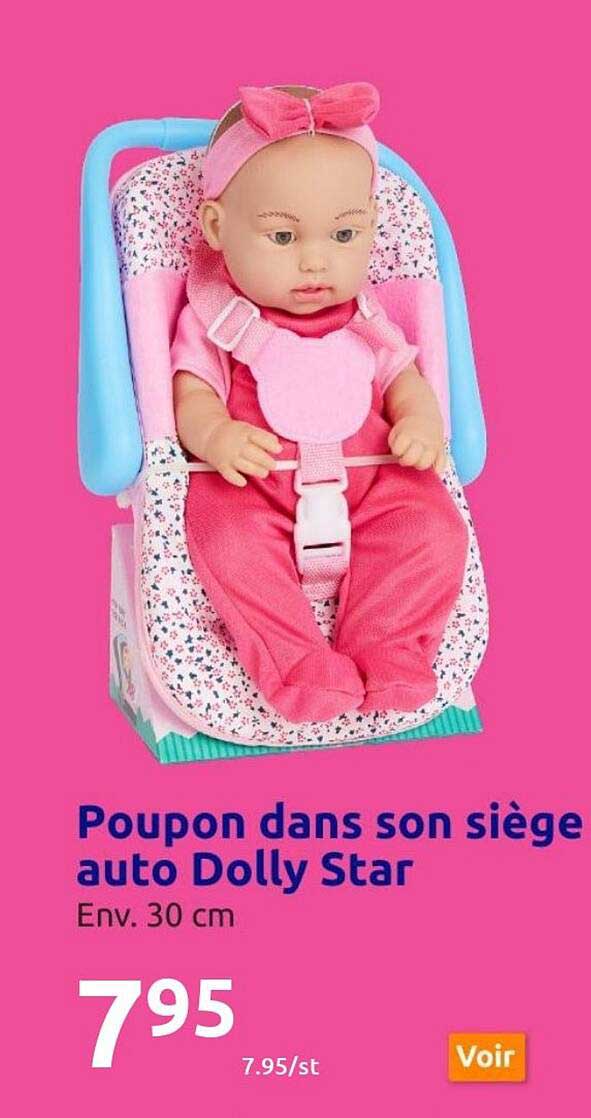 poupon dans son siège auto dolly star