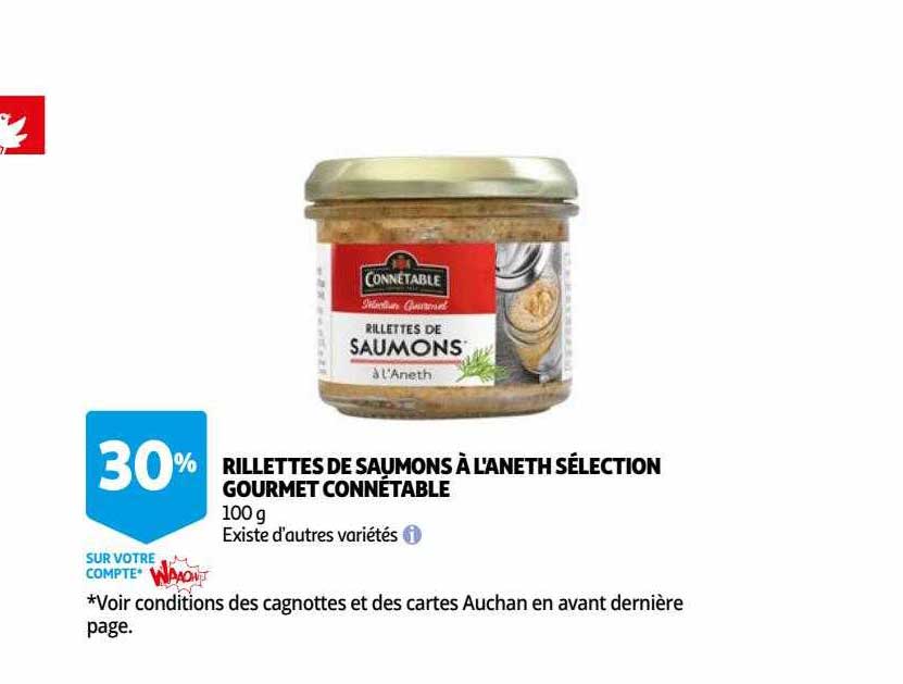 rillettes de saumons à l'aneth sélection gourmet connétable