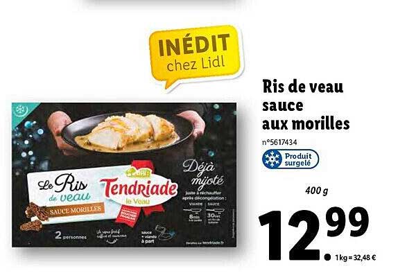 ris de veau sauce aux morilles