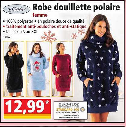 Robe Douillette Polaire Femme ElleNor