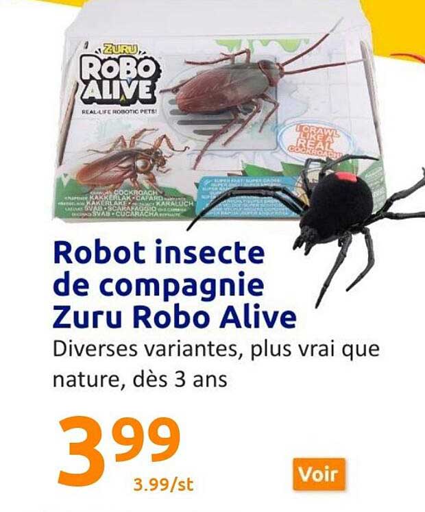 robot insecte de compagnie zuru robo alive