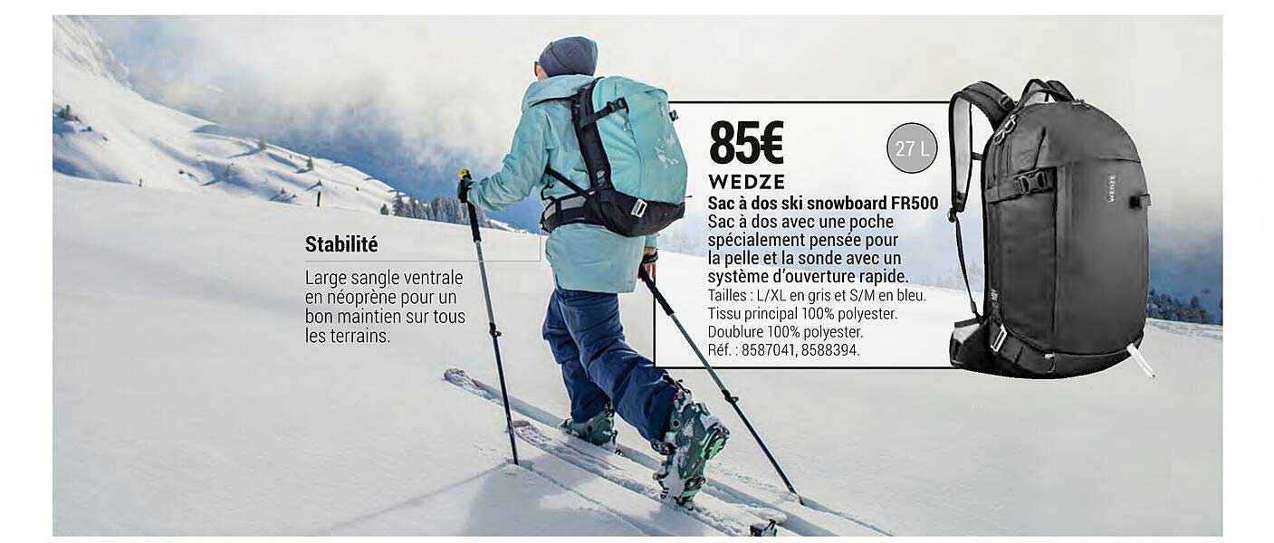 Sac à Dos Snowboard Fr500 Wedze