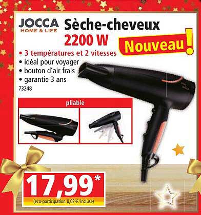 sèche-cheveux 2200 w jocca home & life