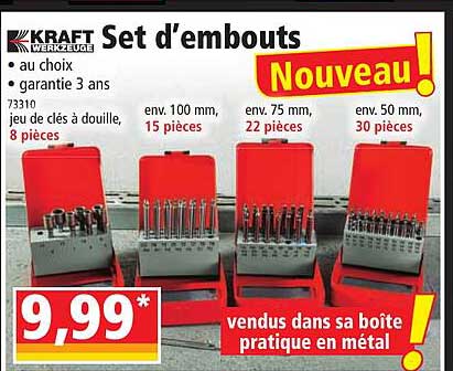 set d'embouts kraft werkzeuge