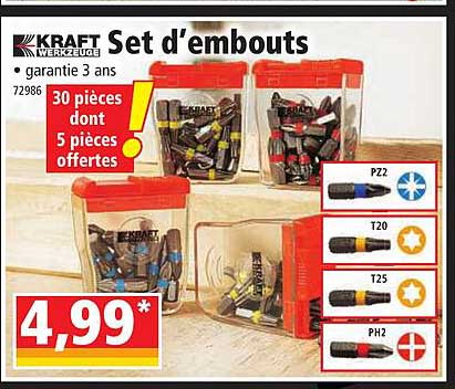 set d'embouts kraft werkzeuge