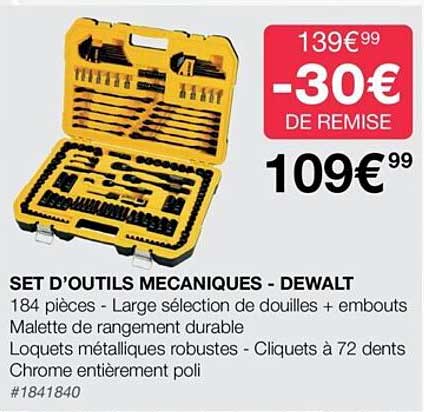 set d'outils mecaniques - dewalt