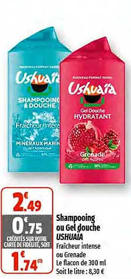 Shampooing Ou Gel Douche Ushuaïa