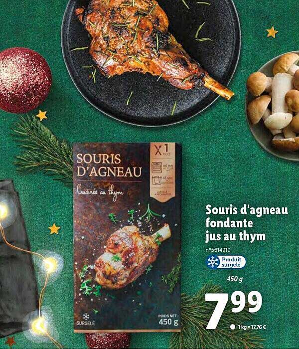 Souris D'agneau Fondante Jus Au Thym