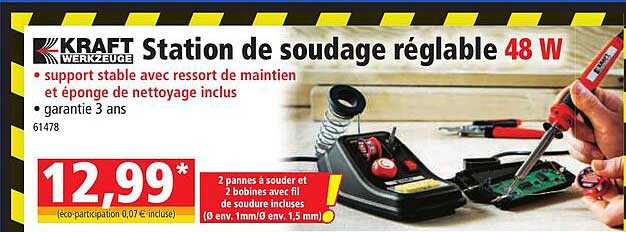 station de soudage réglable 48 w kraft werkzeuge