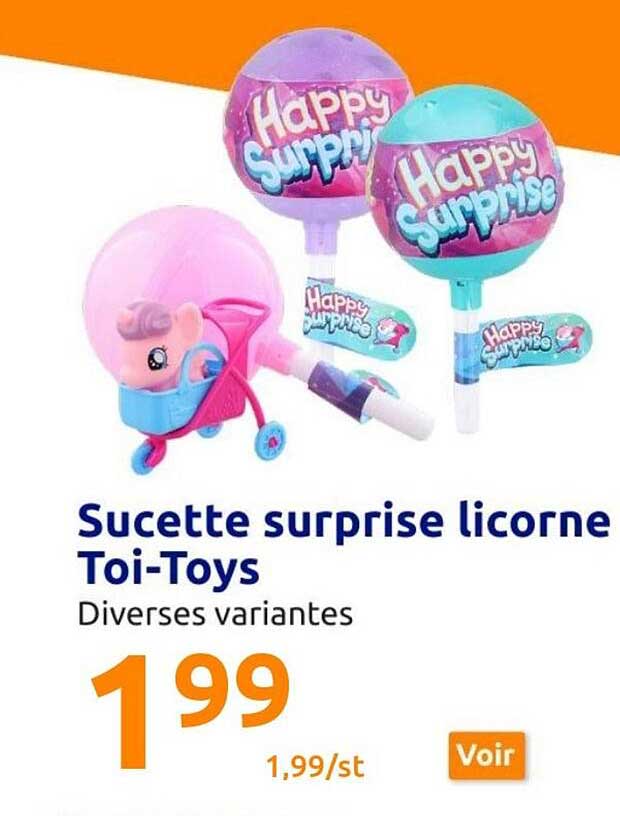 sucette surprise licorne toi-toys