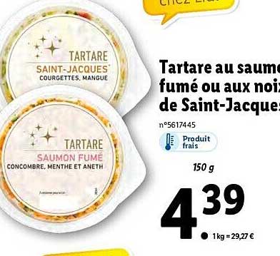 Tartare Au Saumon Fumé Ou Aux Noix De Saint-Jacques