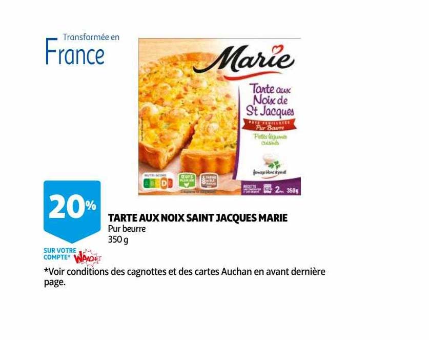 tarte aux noix saint jacques marie