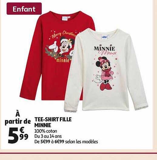 tee-shirt fille minnie