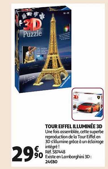 Tour Eiffel Illuminée 3d
