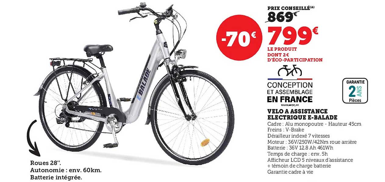 vélo à assistance électrique e-balade