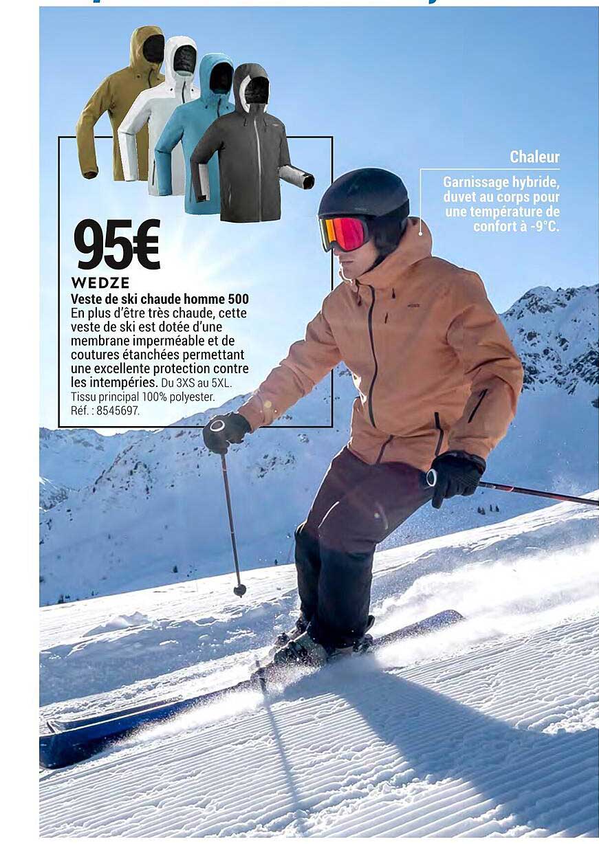 veste de ski chaude homme 500 wedze
