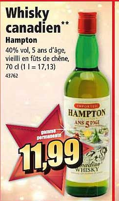 whisky canadien hampton