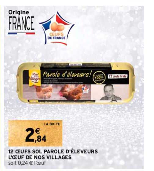 12 œufs sol parole d'éleveurs l'œuf de nos villages