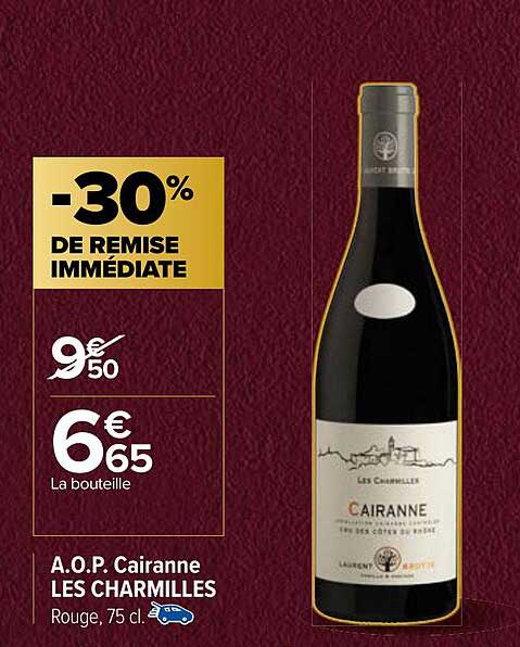a.o.p. cairanne les charmilles