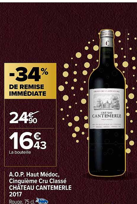 a.o.p. haut médoc, cinquième cru classé château cantemerle 2017